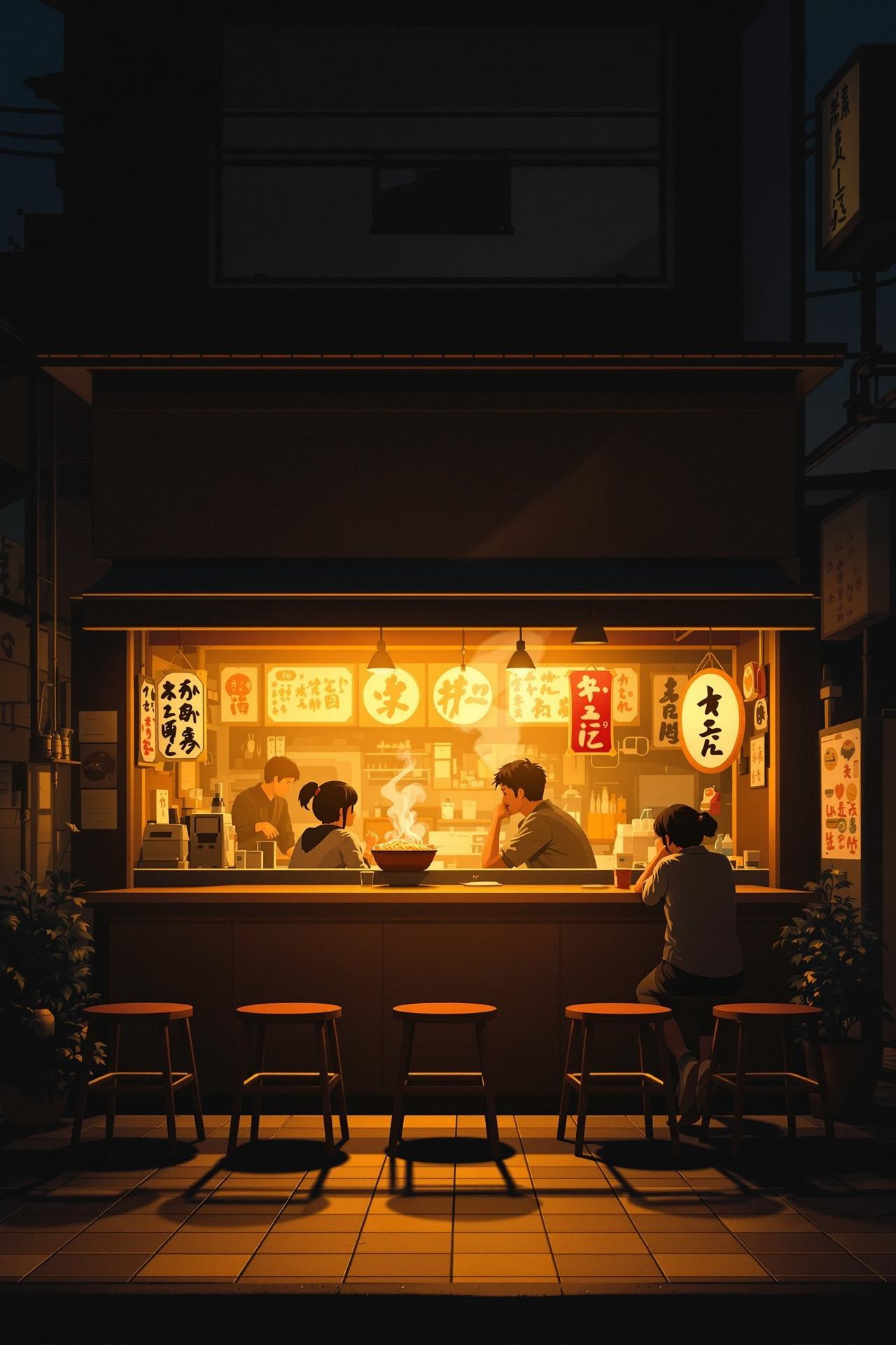 色七影院高分佳作电影《深夜食堂》高清海报，治愈系温情电影
