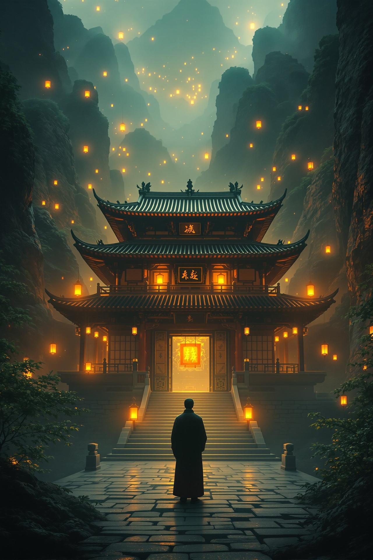 色七影院独家呈现电影《古刹秘案》高清海报，古装悬疑巨制